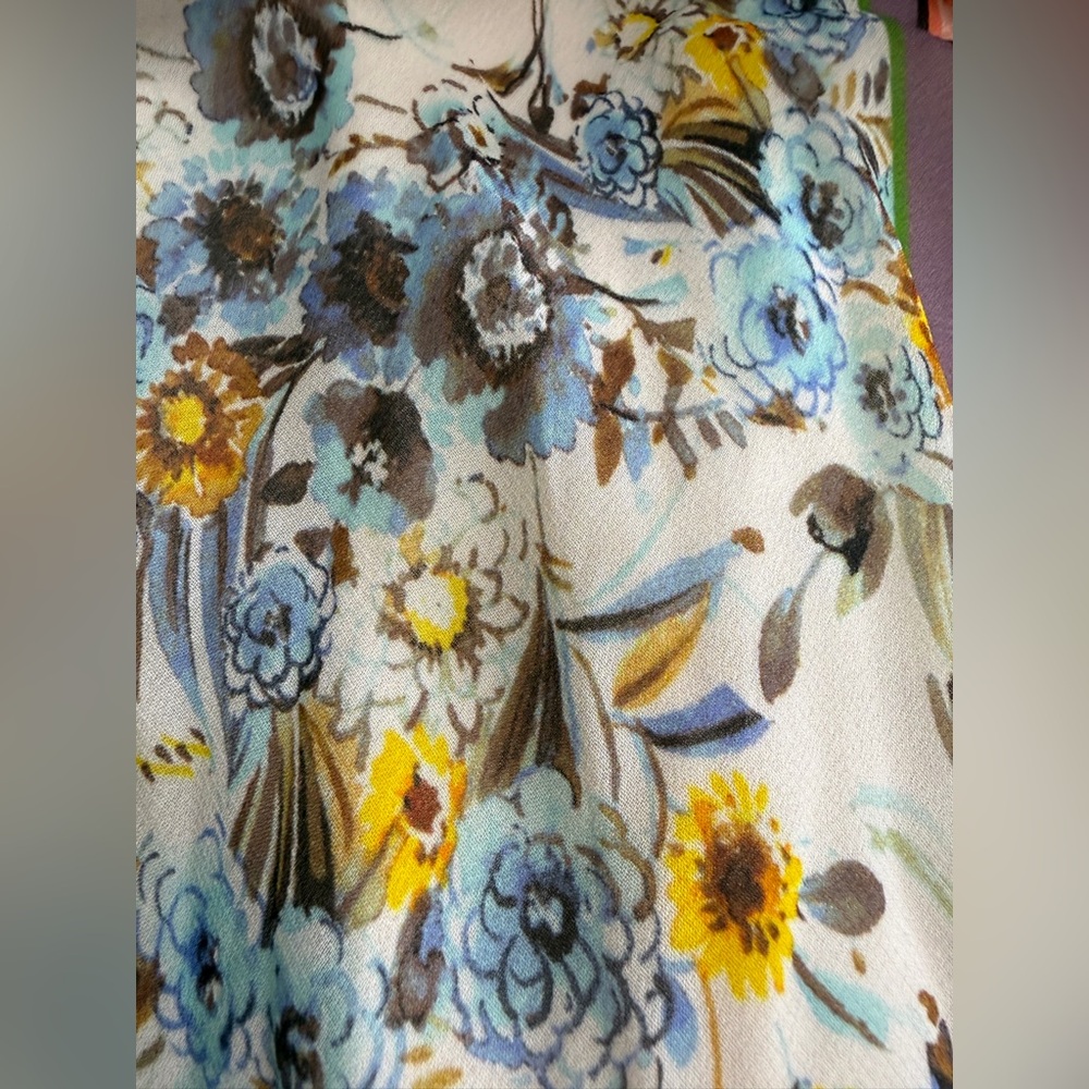 Romantic Flowy Floral Slip Dress by Lavender Brown Sz Large-Made in USA - Picture 8 of 12